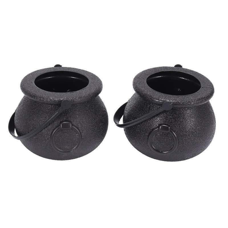 10pcs Black Candy Holder Pot Halloween Candy Bucket for Halloween