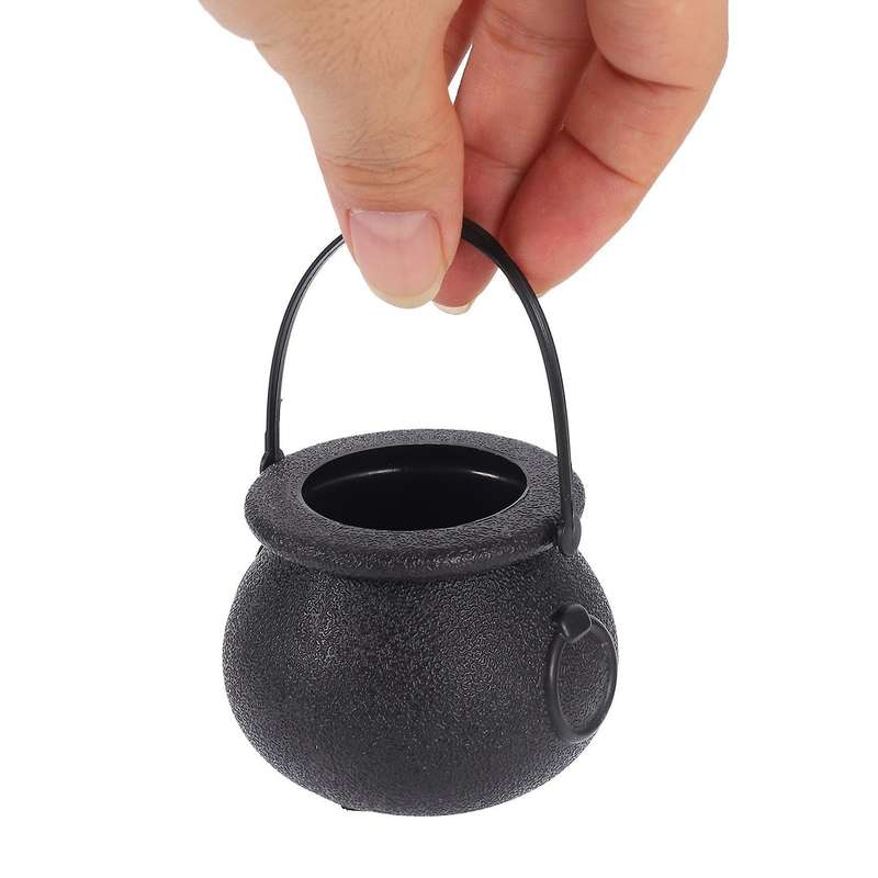 10pcs Black Candy Holder Pot Halloween Candy Bucket for Halloween