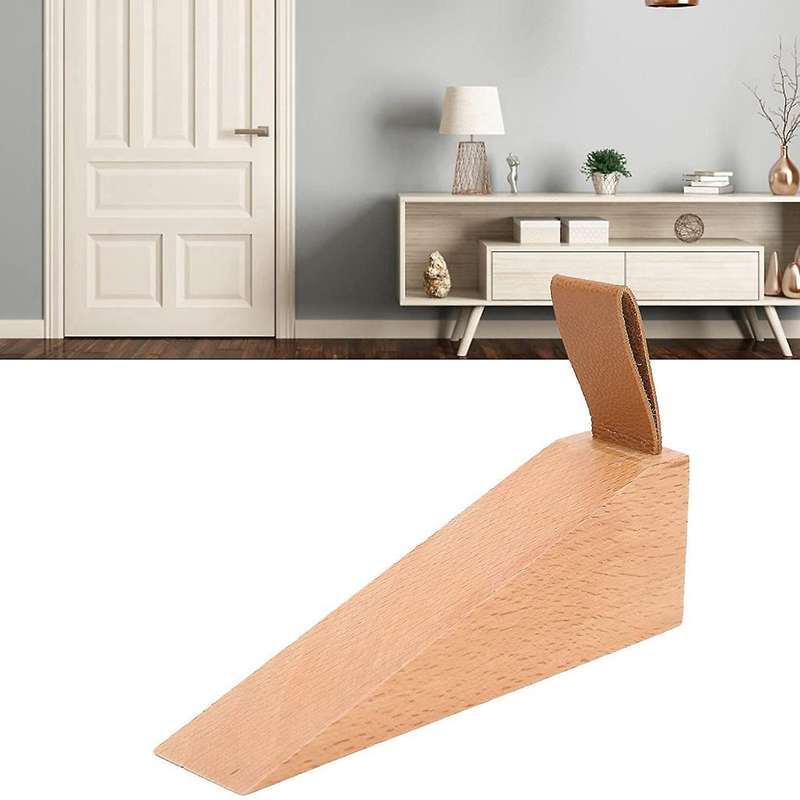 Door Jammer Door Stopper Safely Wood Wedge Non-slip Security(large)