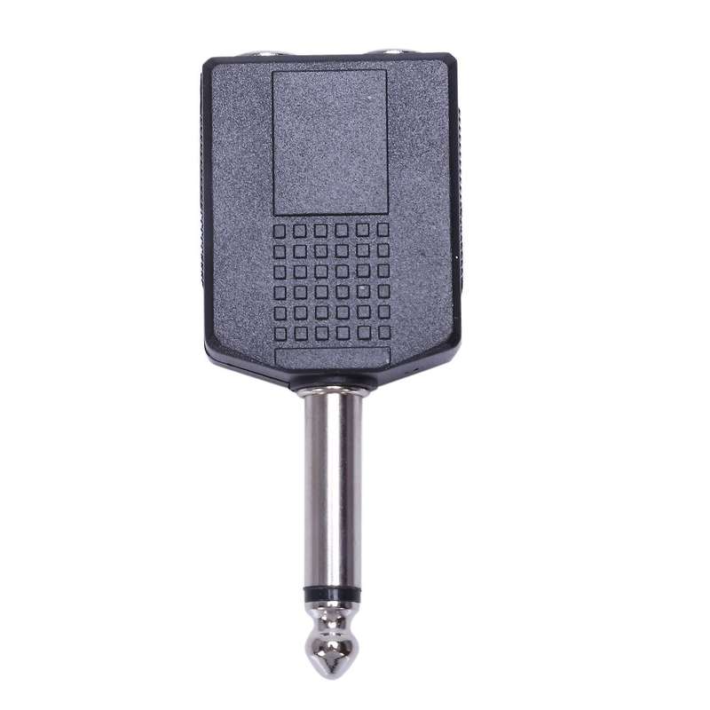 Black 6.35 1/4" Male to Dual Female Mono Y Cord Pa Audio Cable Adapter