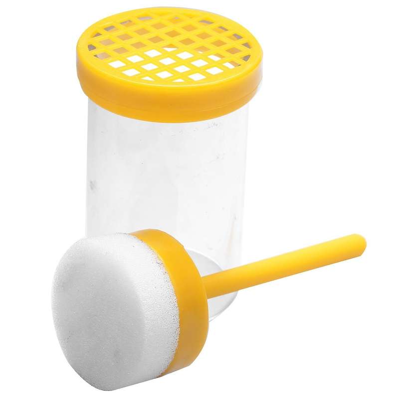 Plastic Queen Bee Marking Cage Marker Bottle W/ Plunger Beekeeping