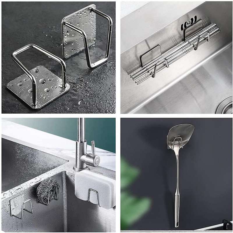 8 Non-perforated Sponge Drain Ball Rag Storage Rack Sink Rack Rack