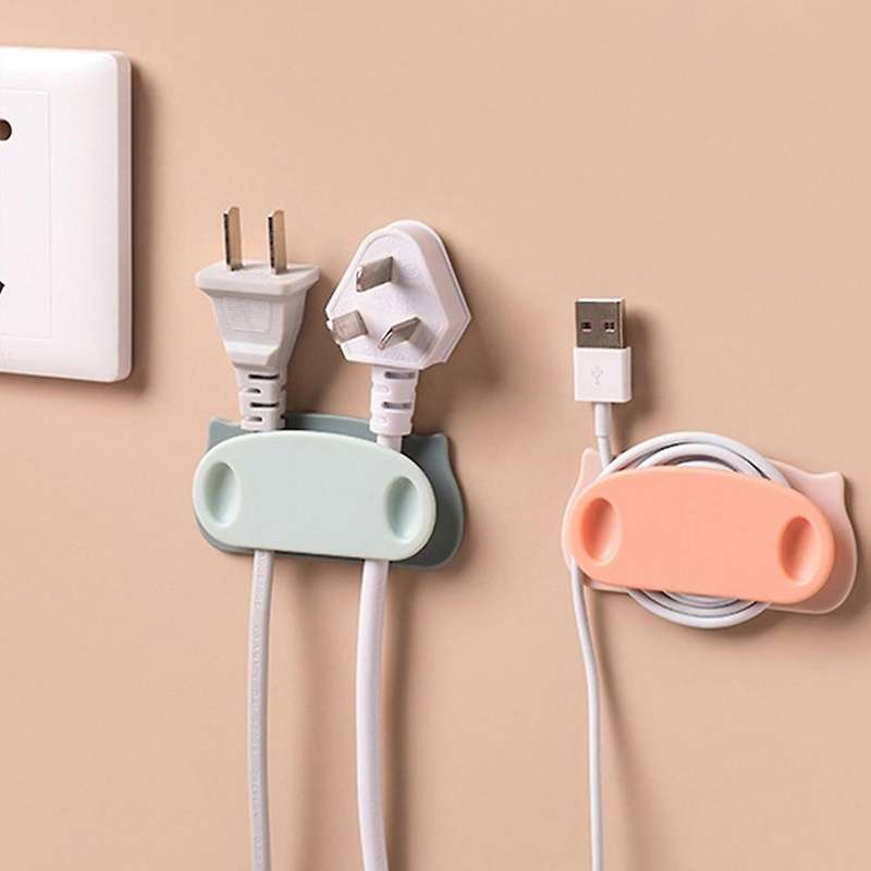 Cartoon Multifunctional Plug Hook Punch-free Hooks Wire Fixing Frame