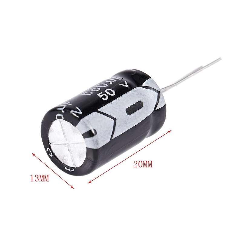 10pcs 25v 2200uf Through Hole Electrolytic Capacitor 13x20mm
