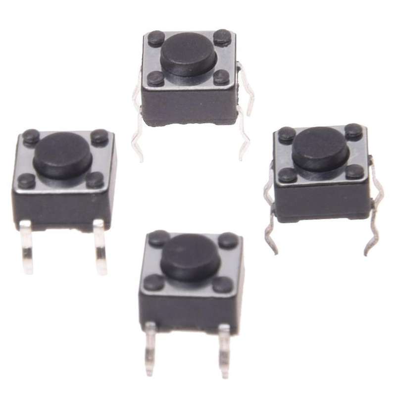 100 Pcs 6 X 6mm X 4.3mm Panel Pcb Momentary Tactile Tact Push Button Switch Dip