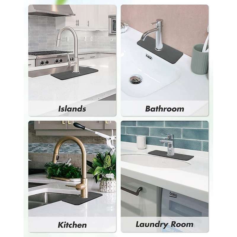 1pcs Splash Guard for Sink Faucet, Absorbent Fast Drying Mat