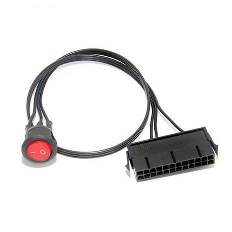 50cm Cable Copper Tin Wire 24-pin Female Atx Psu with On/off Switch