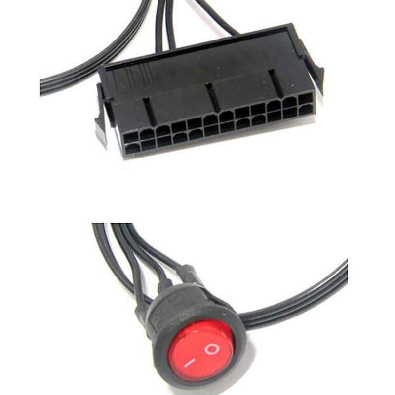 50cm Cable Copper Tin Wire 24-pin Female Atx Psu with On/off Switch