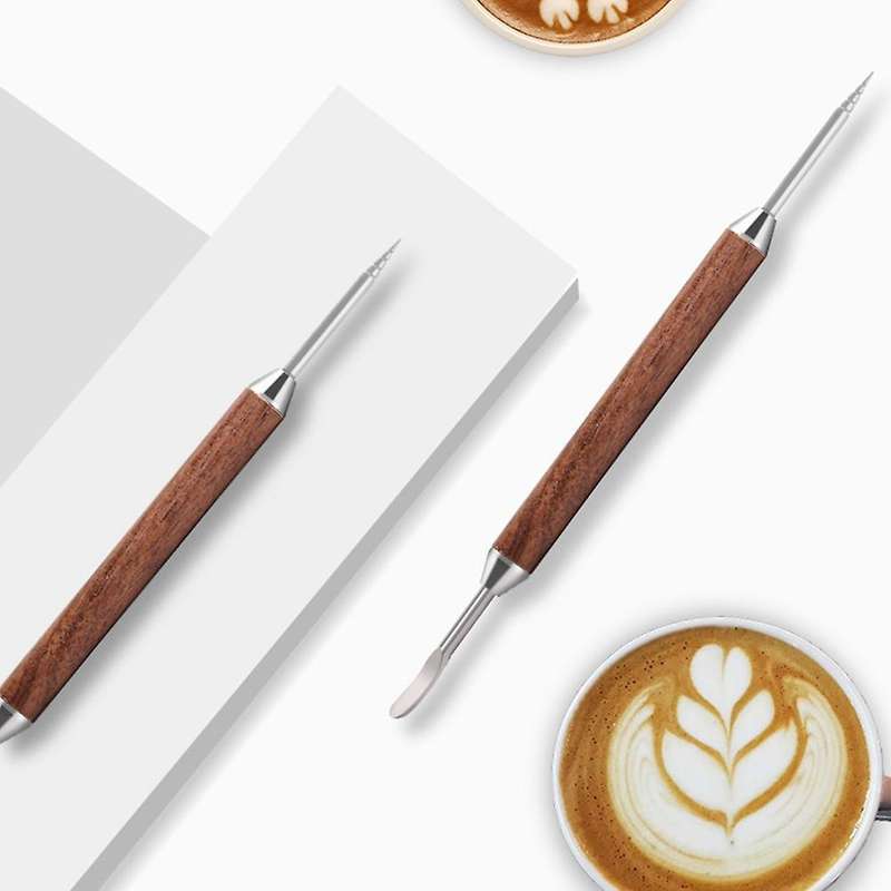 Stainless Steel Coffee Stencils Latte Foam Spatula Coffeeware