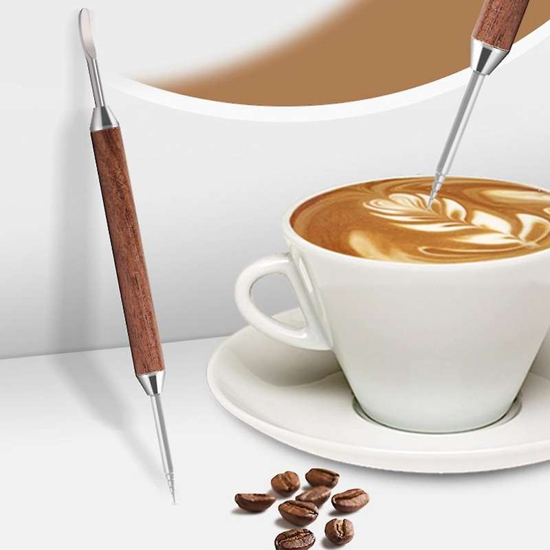 Stainless Steel Coffee Stencils Latte Foam Spatula Coffeeware