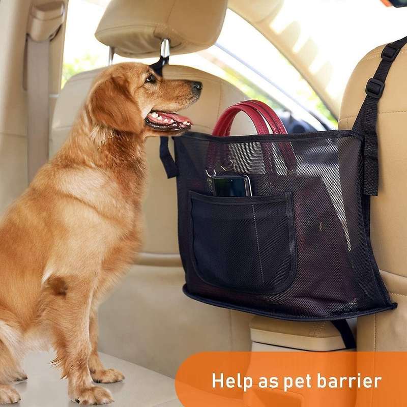 Car Net Pocket Handbag Holder Between Seat,for Car Seat Back,black