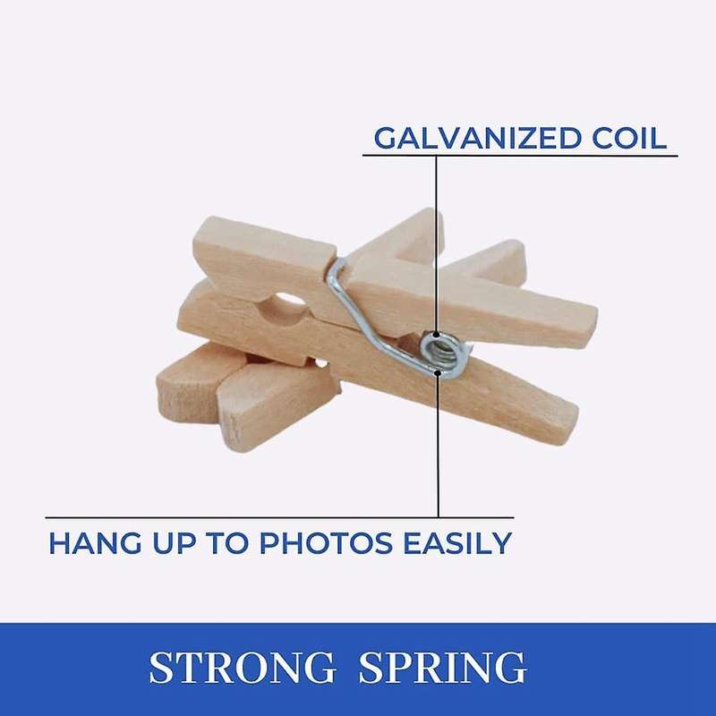 Clothes Pins, Strong Grip Tiny Wooden Clothespins,for Photos,crafts
