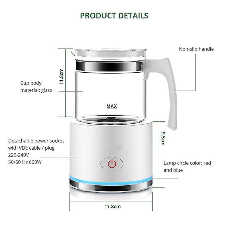 Milk Frother, Warmer with Hot Or Cold Functionality Eu Plug Black