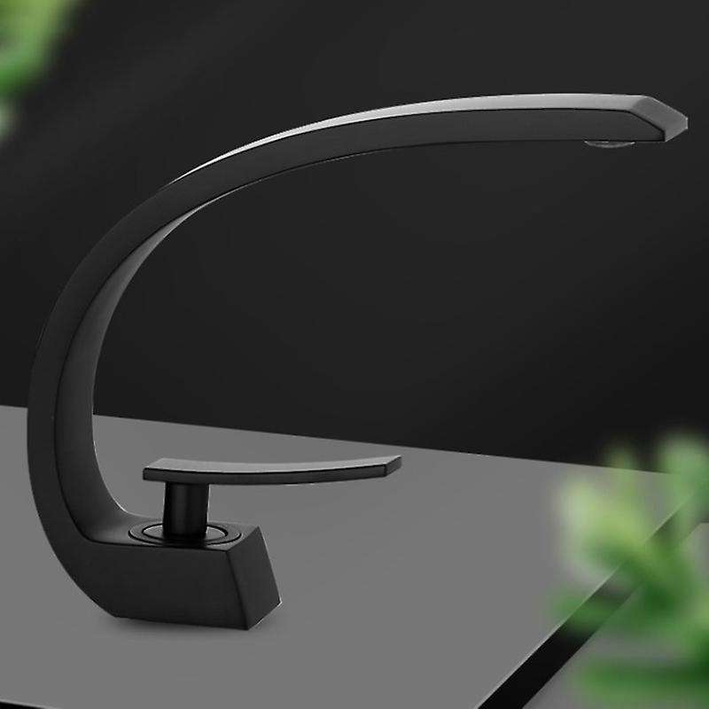 Spout Mixer Faucet Kitchen Bathroom Faucet Single Hole Wall Black