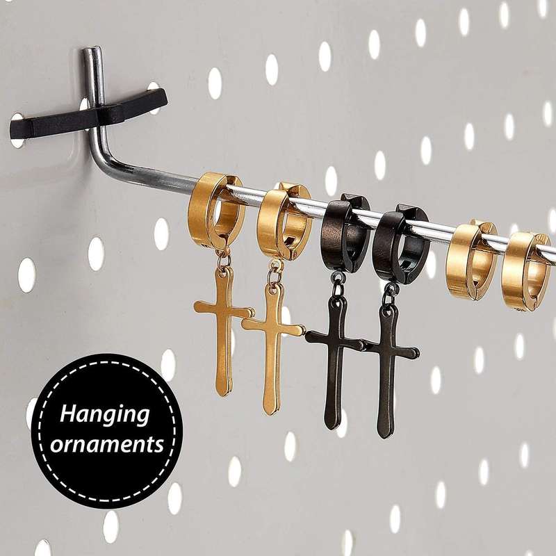 100 Pieces Of Plastic Pegboard Hook Lock Pegboard Display Hook Rack