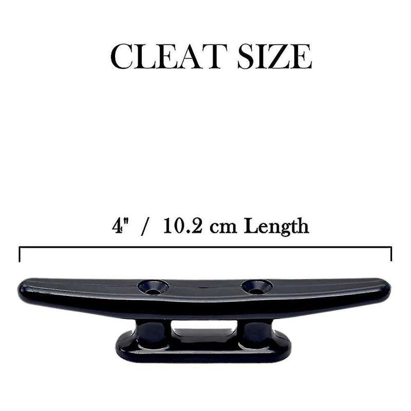 4pack 4 Inch Black Boat Cleat Boat Dock Cleats Strong Nylon Cleats