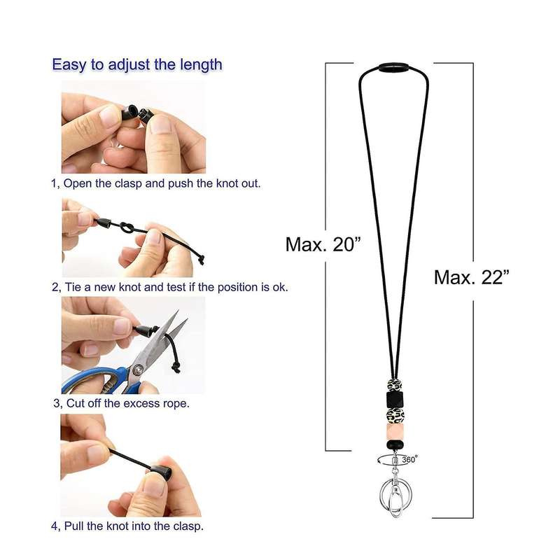 For Id Badges for Teens Silicone Beaded Lanyards Keys Women Nurse