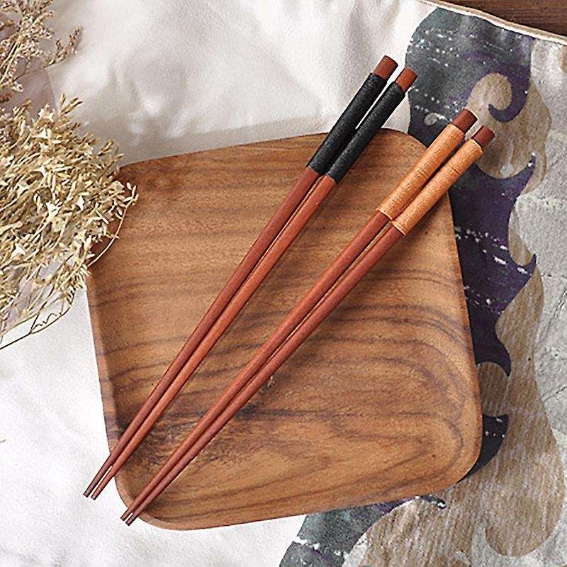 6 Pairs Wood Chopsticks, Reusable Dishwasher Safe, Non-slip