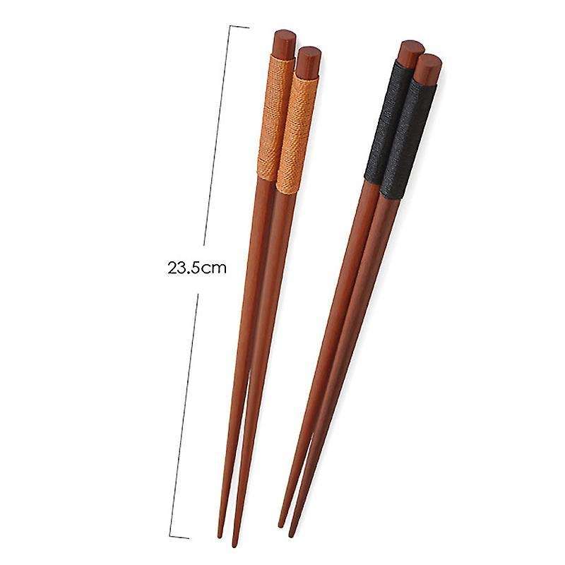 6 Pairs Wood Chopsticks, Reusable Dishwasher Safe, Non-slip