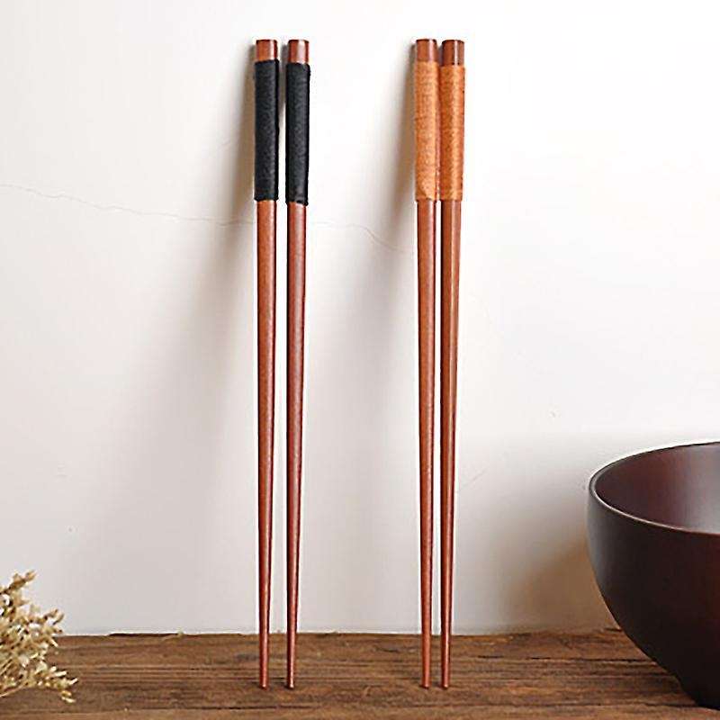 6 Pairs Wood Chopsticks, Reusable Dishwasher Safe, Non-slip