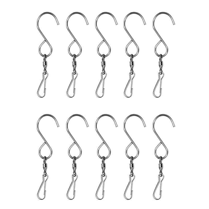 10pcs Swivel Clip Hanging Hooks Stainless Steel for Hanging Wind