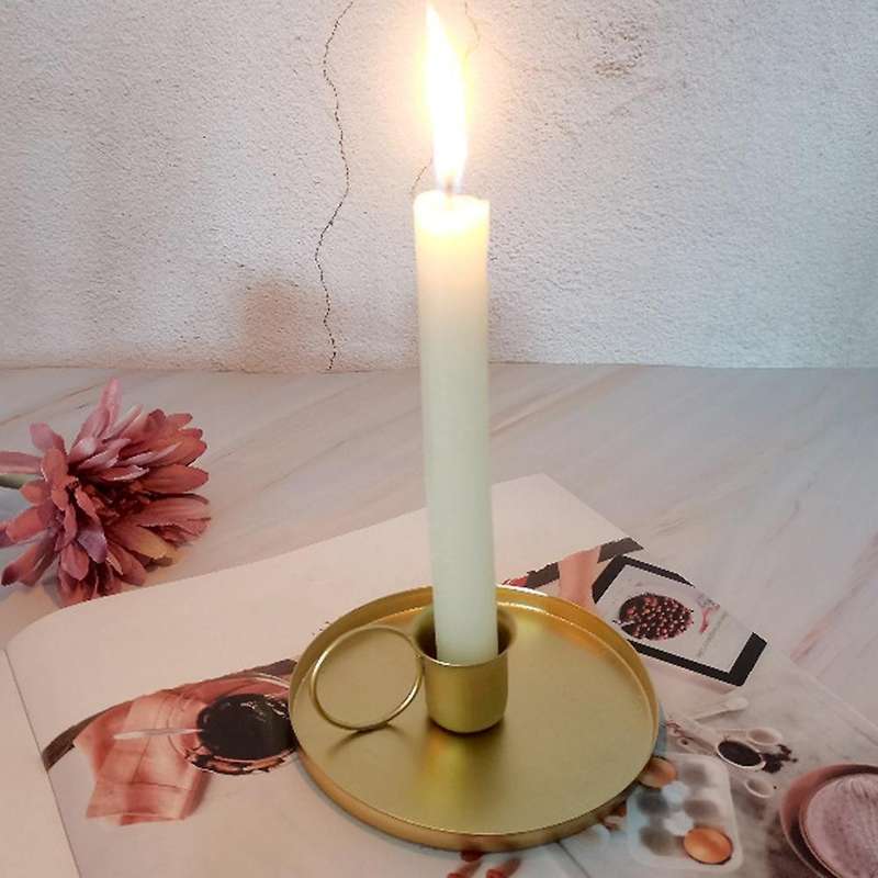 Retro Metal Candlestick Candle Holders Modern Home Decoration Black