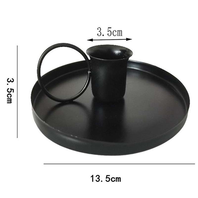 Retro Metal Candlestick Candle Holders Modern Home Decoration Black