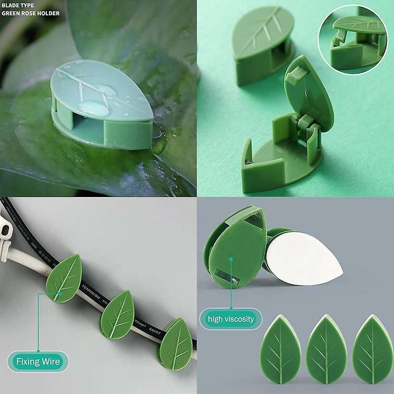 60 Pcs Plant Climbing Wall Fixture Clips Self-adhesive Traction Clips