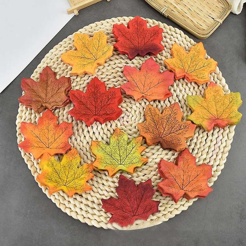 Artificial Maple Leaf Simulation Decoration Silk Maple Leaf Fake