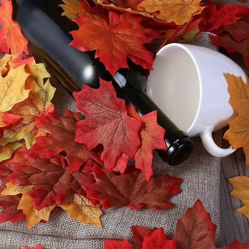 Artificial Maple Leaf Simulation Decoration Silk Maple Leaf Fake