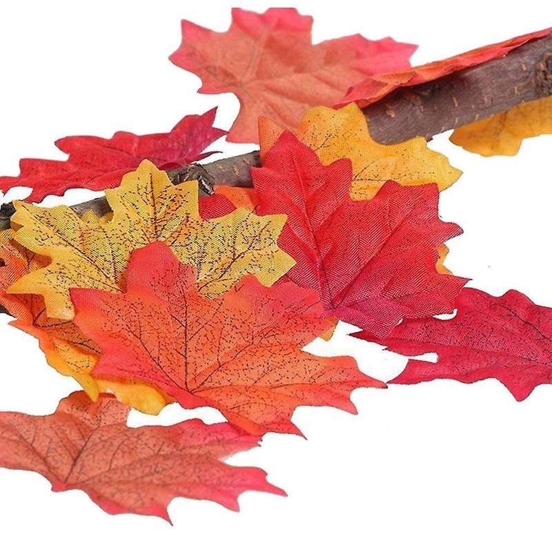 Artificial Maple Leaf Simulation Decoration Silk Maple Leaf Fake