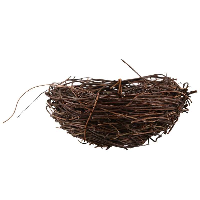 2x Handmade Vine Twig Bird Nest Home Nature Craft for Photo Decor