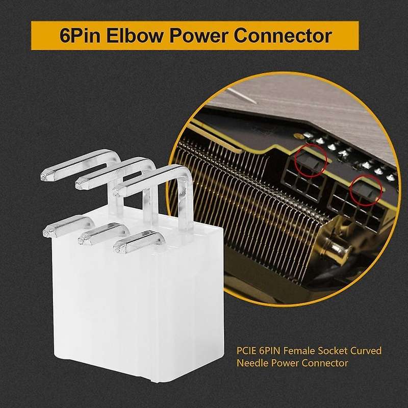 30pcs 4.2mm 6pin Female Socket Curved Needle Connector for Computer