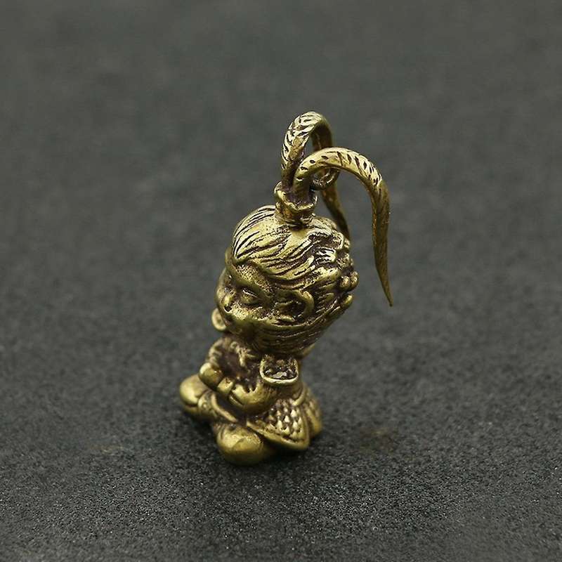 Copper Monkey King Figurine Sun Wukong Statue Fish Tank Ornaments