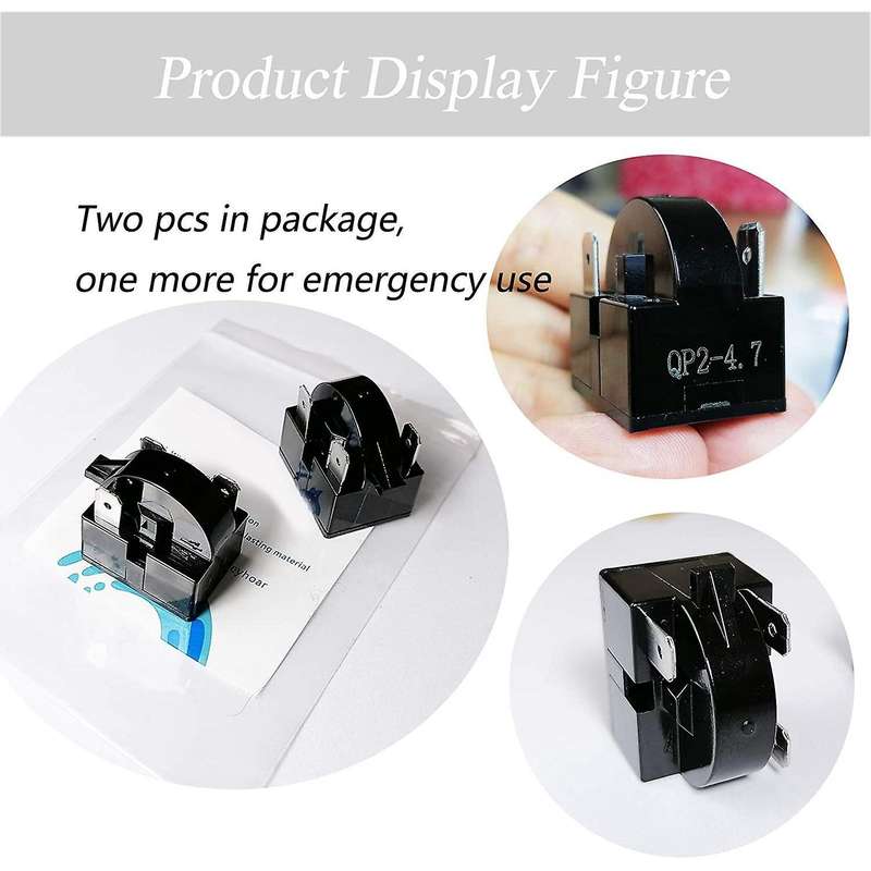 3 Pin Qp2-4.7/ Qp2-4r7 4.7 Ohm Refrigerator Ptc Start/starter Relay