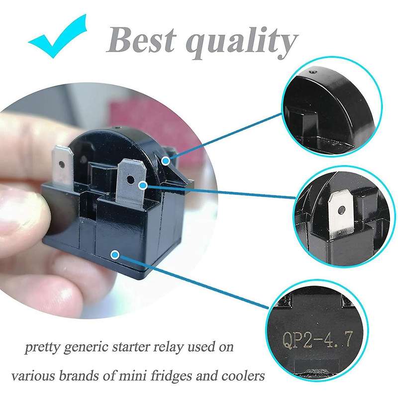 3 Pin Qp2-4.7/ Qp2-4r7 4.7 Ohm Refrigerator Ptc Start/starter Relay