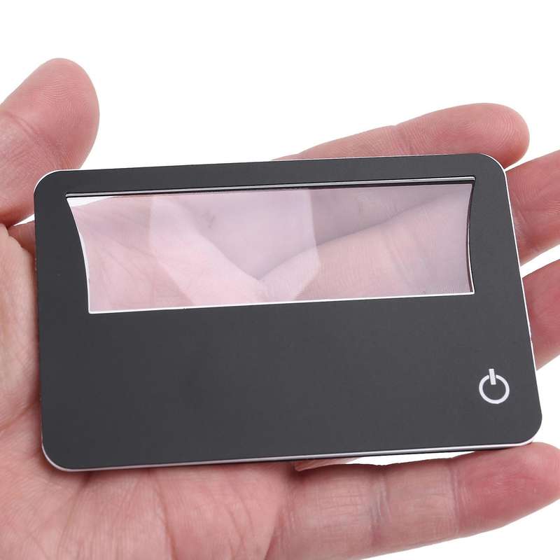 Credit Card Size Lighted 3x Magnifier Bundle Includes 2 Magnifiers