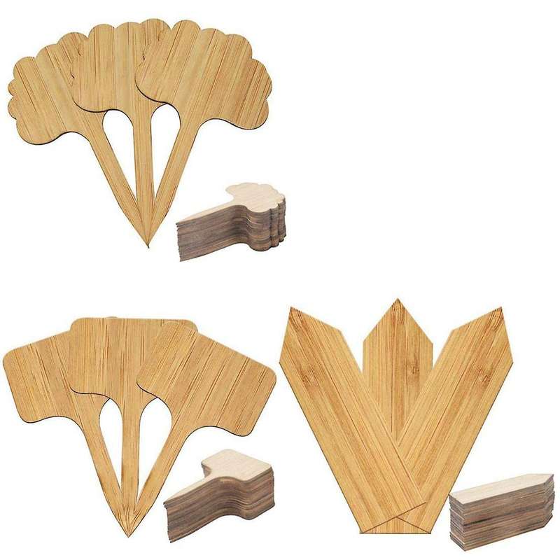60pcs Bamboo Plant Label, 3 Kinds Of Plant Label Label