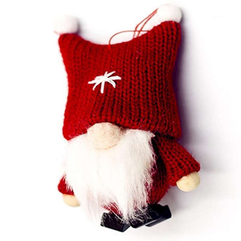 Christmas Lovely Faceless Doll Dwarf Plush Doll Handmade Pendant,d