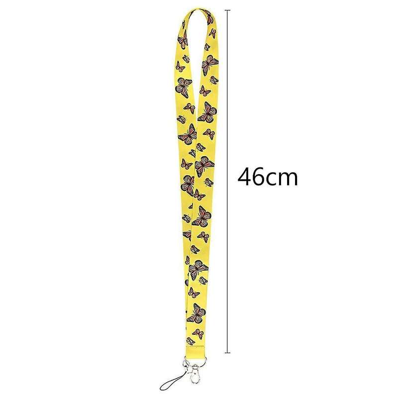 2pcs Monarch Butterfly Mobile Phone Lanyard U Disk Camera Tag Lanyard