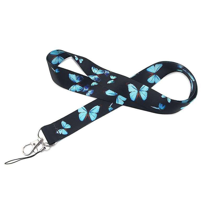 2pcs Monarch Butterfly Mobile Phone Lanyard U Disk Camera Tag Lanyard