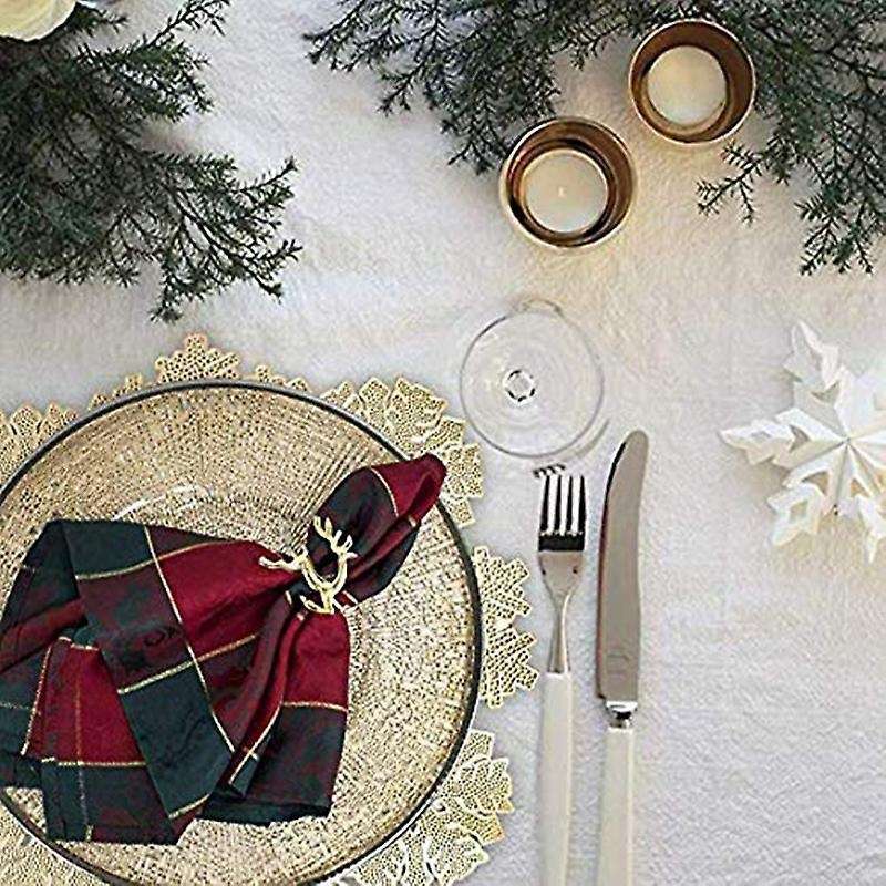 4 Pcs Alloy Napkin Rings Deer Napkin Holders Adornment Rings Set