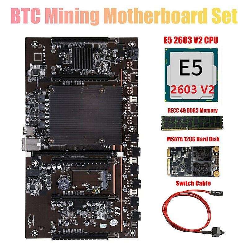 H61 X79 Btc Mining Motherboard with E5 2603 V2 Cpu+recc 4g Ddr3
