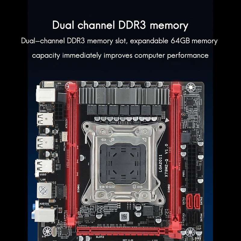 X79 (x79m-q) Motherboard with E5-2670 V2 Cpu+2x8g Ddr3 Ram Lga2011