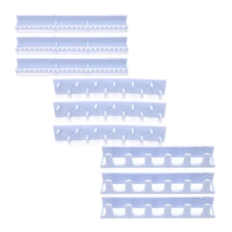 9pcs Jewelry Storage Hooks Adhesive Paste Hanger Rack Ornaments