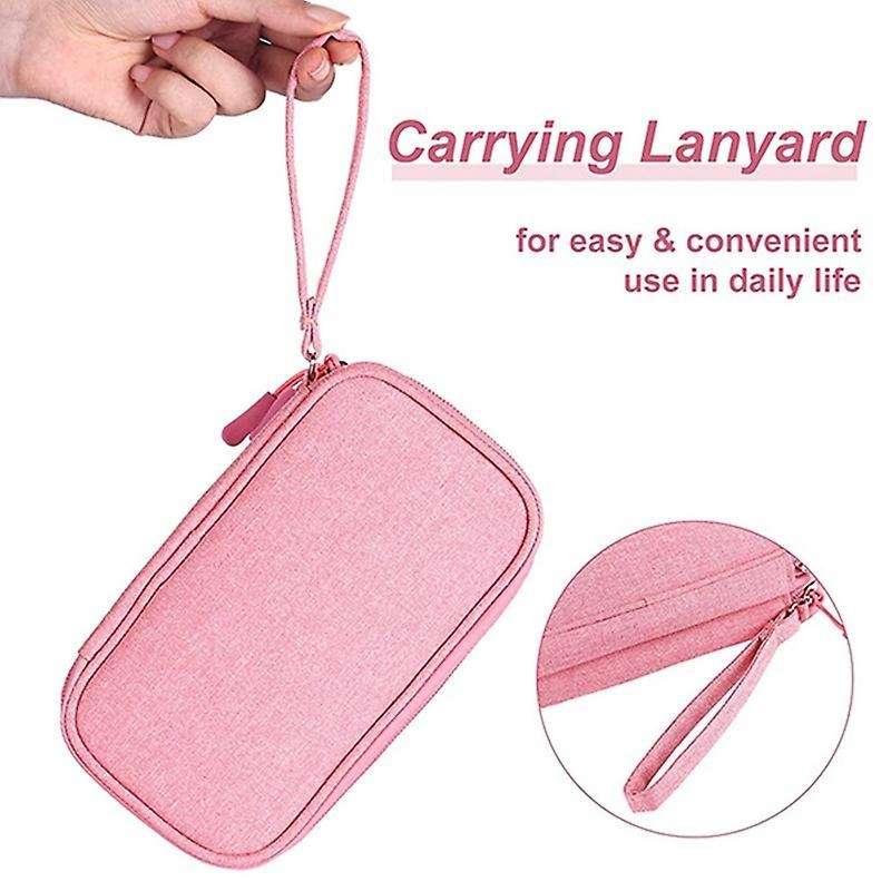 Electronics Accessories Organizer Pouch Bag, Designed for Girls(pink)