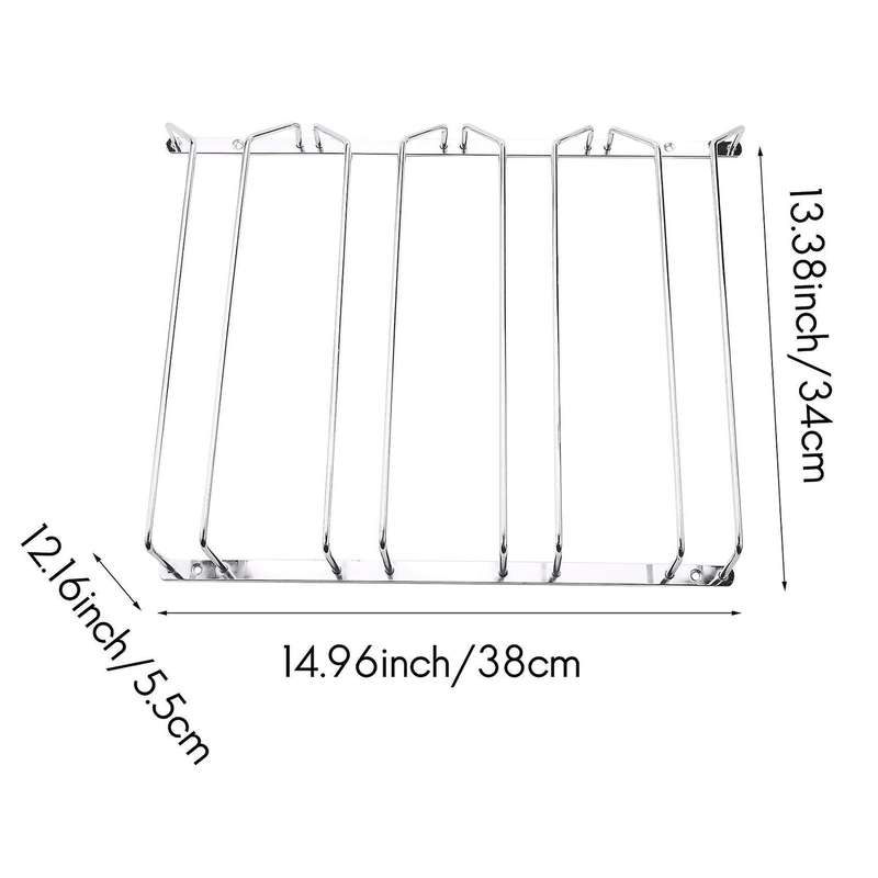 5x Under Cabinet Stemware Wine Glass Holder Rack 2.17 Inch Deep