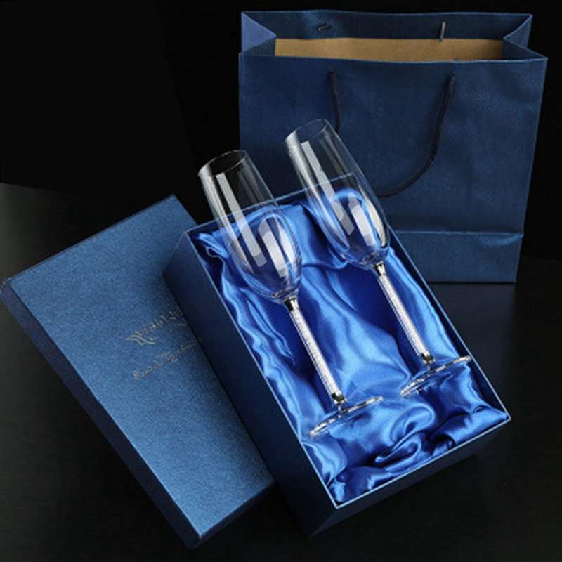 2pc Wedding Glasses Personalized Champagne Flutes Toasting Goblet