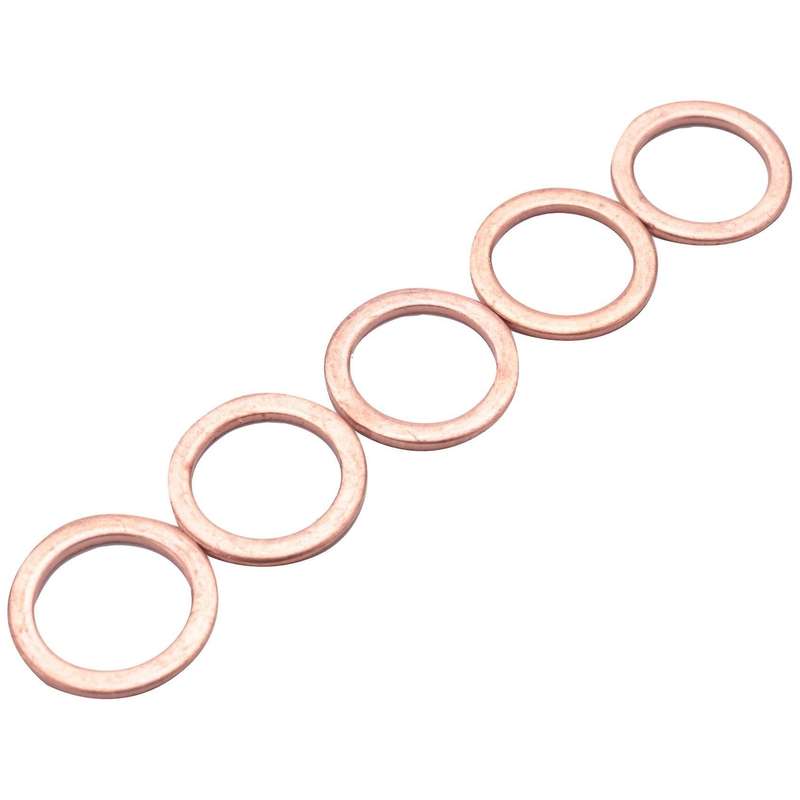 10mmx14mmx1.5mm Copper Crush Washer Flat Ring Gasket Fitting 20 Pcs