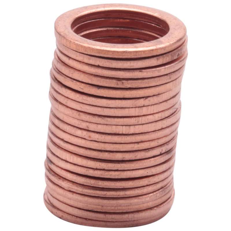 10mmx14mmx1.5mm Copper Crush Washer Flat Ring Gasket Fitting 20 Pcs